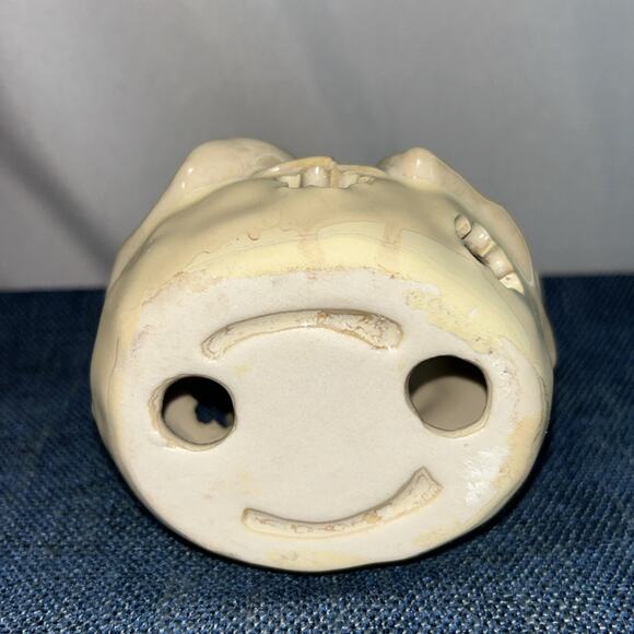 Christmas Snowman Tee Light Collectible Glazed Pottery Votive Holder Holiday Box - Picture 7 of 11